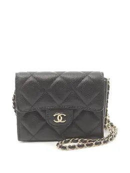 CHANEL Pre-Owned: Чёрная сумка через плечо 