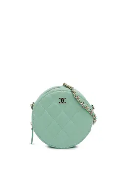 CHANEL Pre-Owned: Зелёная сумка через плечо 