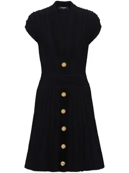 Balmain: Бархатное платье 