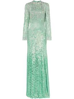 Jenny Packham: Зелёное платье 