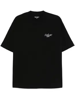 Carhartt WIP: Чёрная футболка  Script