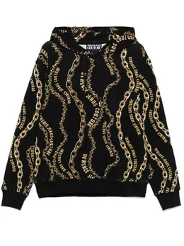 Versace Jeans Couture: Чёрная толстовка 
