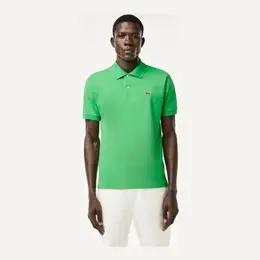 LACOSTE: Зелёное поло 