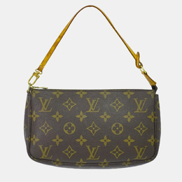 Louis Vuitton: Коричневый клатч  Pochette Accessoires