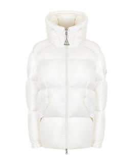 MONCLER: Белый пуховик 