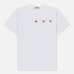 Comme des Garcons Play: Белая футболка  Heart