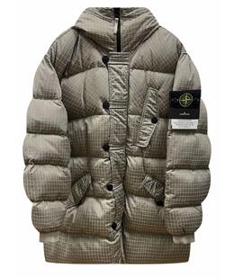 STONE ISLAND: Серый пуховик 