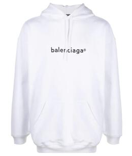 BALENCIAGA: Белая толстовка 