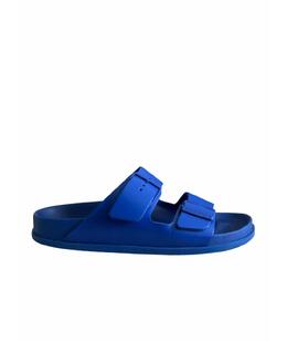 BIRKENSTOCK: Голубые шлёпанцы 