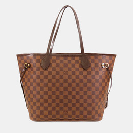 Louis Vuitton: Коричневая сумка-шоппер  Neverfull MM