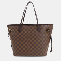 Louis Vuitton: Коричневая сумка-шоппер  Neverfull MM