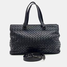 Bottega Veneta: Чёрная сумка-шоппер 