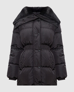 Moncler: Чёрный пуховик 