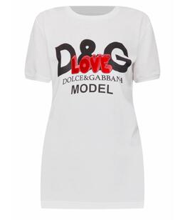 DOLCE&GABBANA: Футболка с надписями 