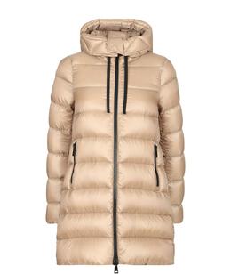 MONCLER: Серый пуховик 