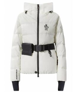 MONCLER: Белый пуховик 