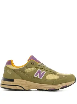 New Balance: Зелёные кроссовки 
