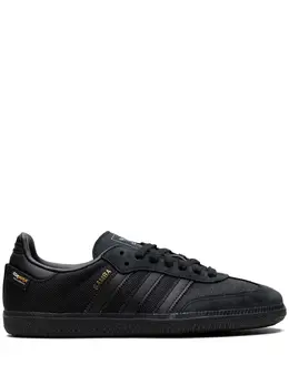 adidas: Чёрные кроссовки  Samba