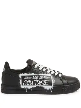 Versace Jeans Couture: Чёрные кроссовки 