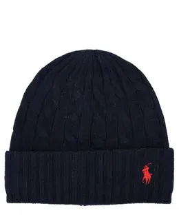 Polo Ralph Lauren: Голубая шапка 