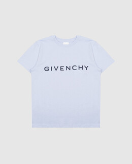 Givenchy: Голубая футболка 