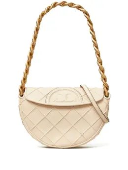 Tory Burch: Белая сумка  Fleming