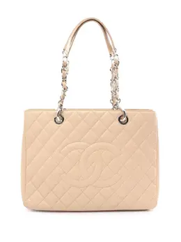 CHANEL Pre-Owned: Коричневая сумка-шоппер 