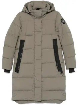 Canada Goose: Зелёный пуховик 