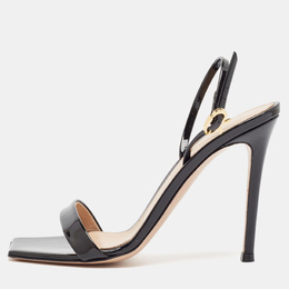 Gianvito Rossi: Чёрные сандалии  Ribbon