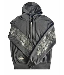 CHROME HEARTS: Кожаная толстовка 