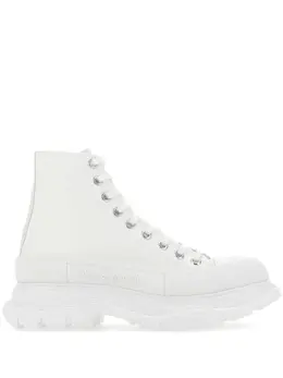 Alexander McQueen: Белые кроссовки  Tread Slick