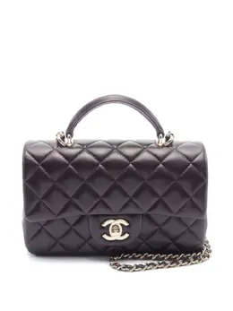 CHANEL Pre-Owned: Тёмная сумка 