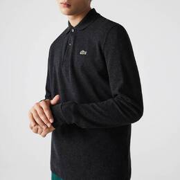 Lacoste: Чёрное поло 