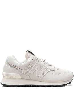 New Balance: Белые кроссовки  574