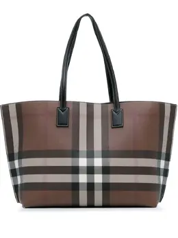 Burberry Pre-Owned: Коричневая сумка-шоппер 