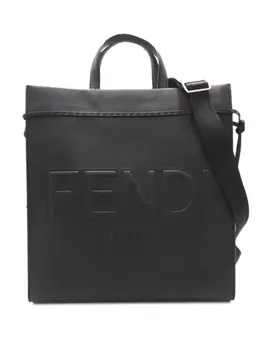 Fendi Pre-Owned: Чёрная сумка-шоппер 