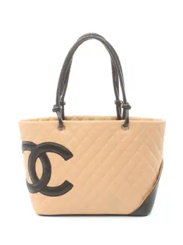 CHANEL Pre-Owned: Бежевая сумка-шоппер 