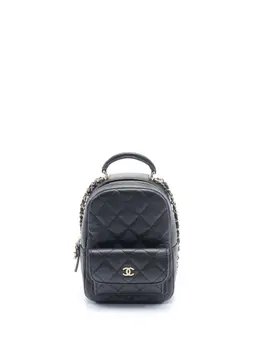 CHANEL Pre-Owned: Чёрный рюкзак 