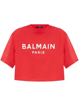 Balmain: Футболка с принтом 