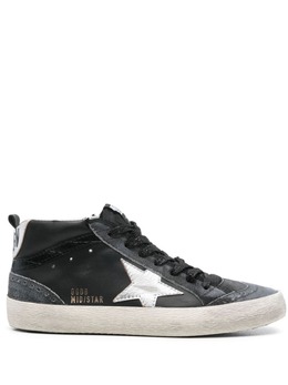 Golden Goose: Чёрные кроссовки  Mid Star