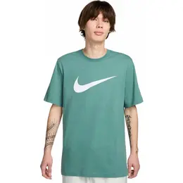 NIKE: Зелёная футболка  Swoosh