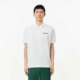 LACOSTE: Белое поло 