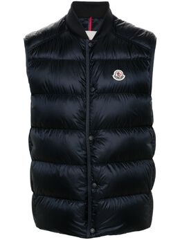 Moncler: Синий жилет 