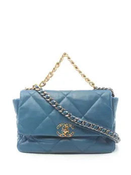CHANEL Pre-Owned: Голубая сумка 