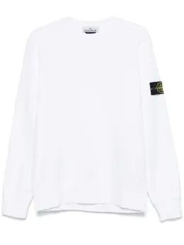 Stone Island: Белый свитшот  Compass