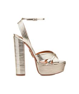 AQUAZZURA: Золотые босоножки 