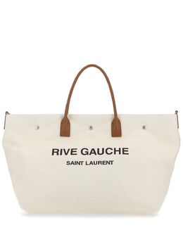 Saint Laurent: Белая сумка-шоппер  Rive Gauche