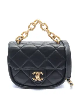 CHANEL Pre-Owned: Чёрная сумка 