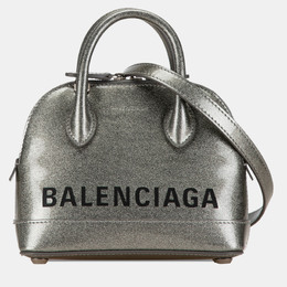 Balenciaga: Серебристая сумка  Ville