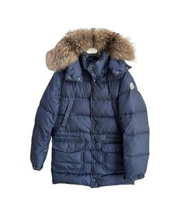 MONCLER: Тёмный пуховик 